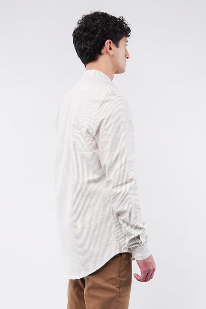 Striped Linen Shirt - Cream