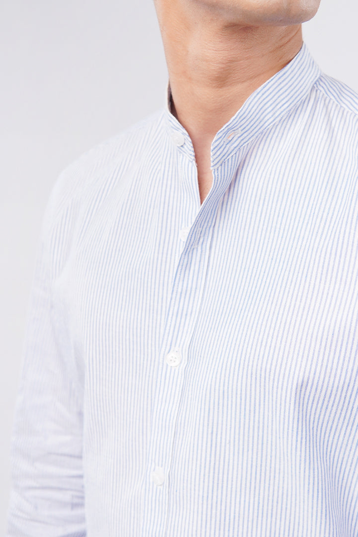 Striped Linen Shirt - Blue &amp; White