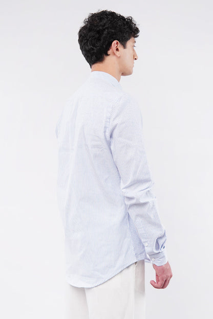 Striped Linen Shirt - Blue &amp; White